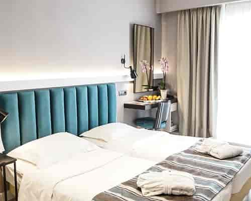 Modern Athens Cypria Hotel executive conference room for VIP corporate events and business meetings.