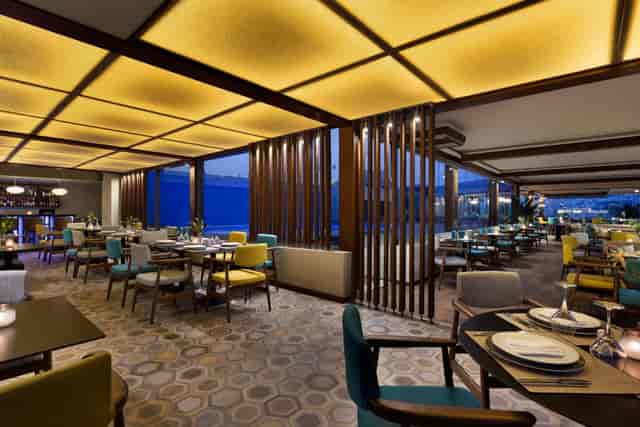 Fos Restaurant at Wyndham Grand Athens: modern event space for corporate receptions and dinners.