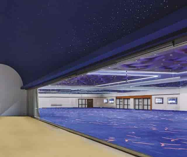 Cosmos Ballroom with fiber-optic starlight ceiling for gala dinners and evening receptions.