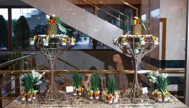 Tiered crudité station at Divani Apollon Palace, perfect for cocktail reception or networking event.