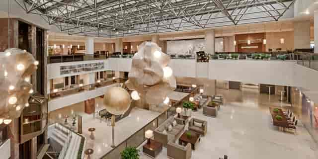 Aphrodite I lobby in Athenaeum InterContinental Athens for upscale event registration and networking.