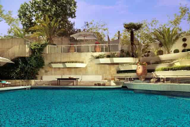 Aphrodite I tiered outdoor terrace for luxury incentive travel and networking event hosting.