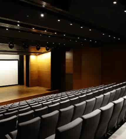 Ngee Ann Kongsi Auditorium, tiered seating, perfect for conferences and seminars.