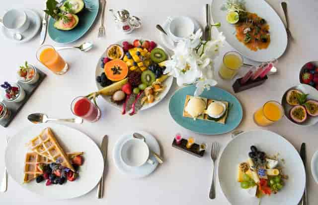 VIP breakfast spread at Victoria-Jungfrau for executive board meetings and luxury brunch events.