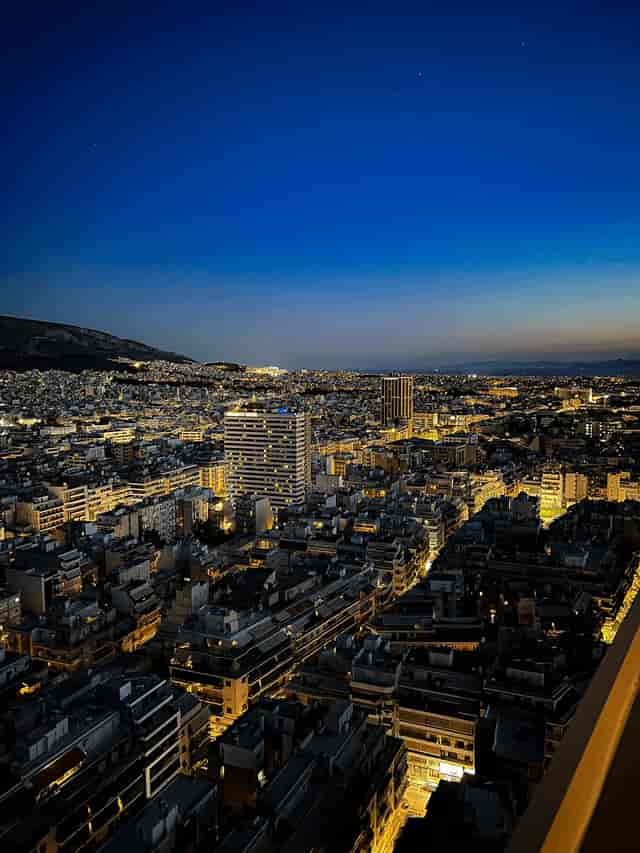 Rooftop terrace at Deos Athens hotel for corporate conferences and business events.