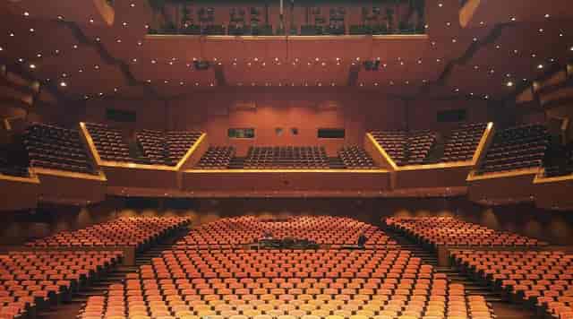Megaron Concert Hall tiered theater for awards ceremonies and keynote presentations.