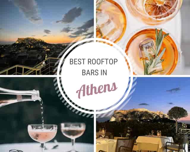 Rooftop cocktail bar with Acropolis view, ideal for corporate incentive trips and evening receptions.