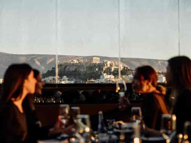 Incentive dinner at Privilege Cosmos restaurant with panoramic views for corporate events.