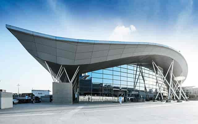 Riyadh Convention Center with massive facade for corporate events and trade shows.