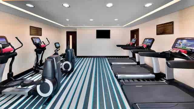 Fitness center at Courtyard Riyadh Olaya hotel for corporate meetings and business events.