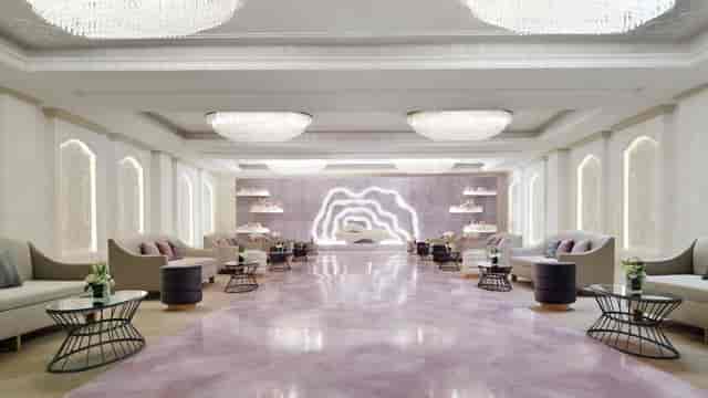 Al Andalosia luxury lounge, Crowne Plaza Riyadh: elegant corporate reception and networking space.