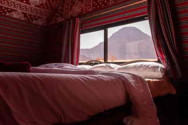 Luxury glamping at Bedouin Yoga Camp, Wadi Rum: exclusive desert retreat for incentive travel.