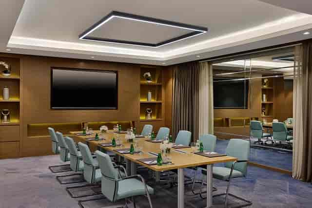 Executive boardroom in Courtyard Riyadh for professional business meetings and corporate events.