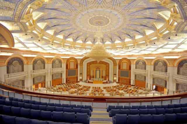 Grand auditorium at The Ritz-Carlton Jeddah for prestige summits and corporate events.
