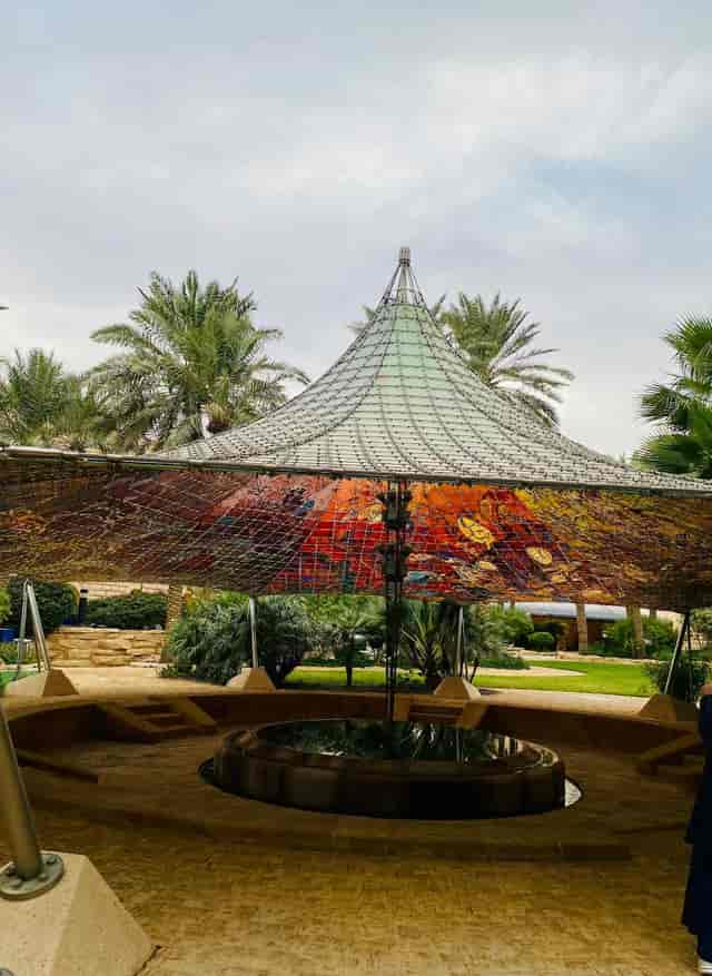 Tensile structure at Tuwaiq Palace for outdoor reception and corporate event venue.