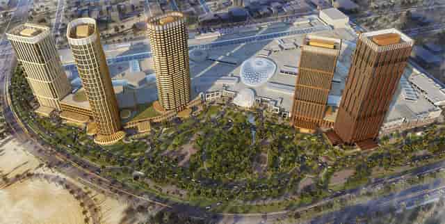 The Avenues Riyadh resort: luxury convention venue with vast exhibition space for corporate events.