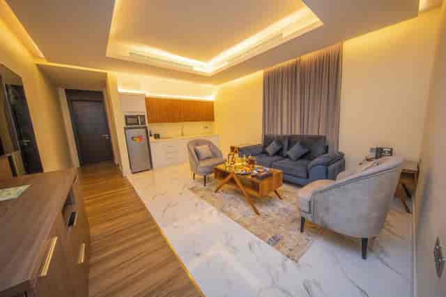 Luxury executive hotel suite for VIP events and business meetings.