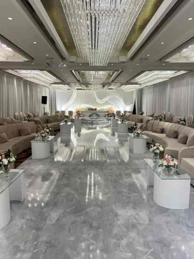 Luxury ballroom lounge setup for sophisticated social mixers and intimate wedding events.