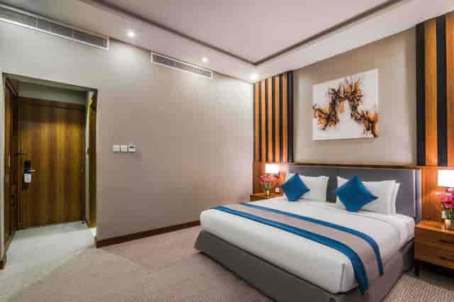 Modern luxury conference room at Myrtle Hotel for corporate events and business meetings.
