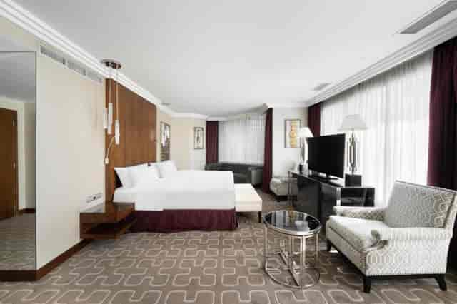 Upscale VIP suite at Radisson Blu Riyadh Minhal for executive business meetings and events.