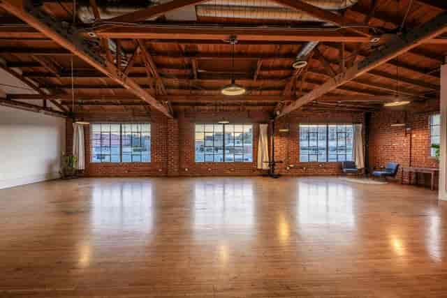 Industrial event venue at The Hub, Hudson Studios: perfect for product launches and exhibitions.