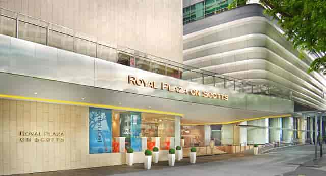 Royal Plaza on Scotts Orchard Room exterior for corporate meeting and event venue entrance.