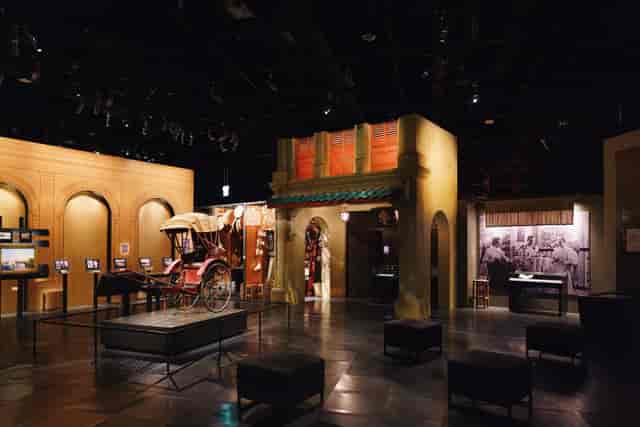 Immersive National Museum of Singapore exhibition space for cultural events and networking.