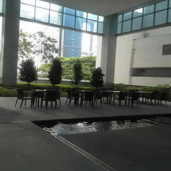 Sky Terrace at 20 Anson: covered networking space for professional corporate events.
