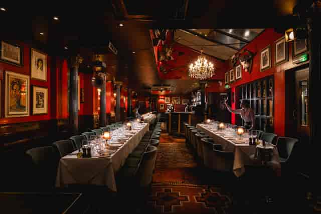 Elegant restaurant setting in Boisdale of Belgravia, ideal for corporate events and private celebrations.