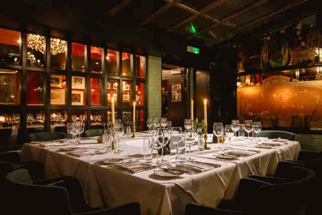 Elegant dining table at Boisdale of Belgravia, perfect for upscale events and private dinners.