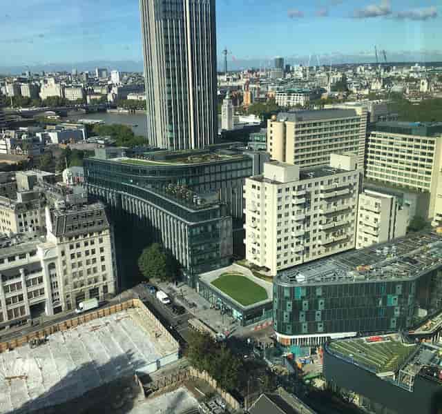 London rooftop event venue with skyline views for corporate gatherings and marketplaces.