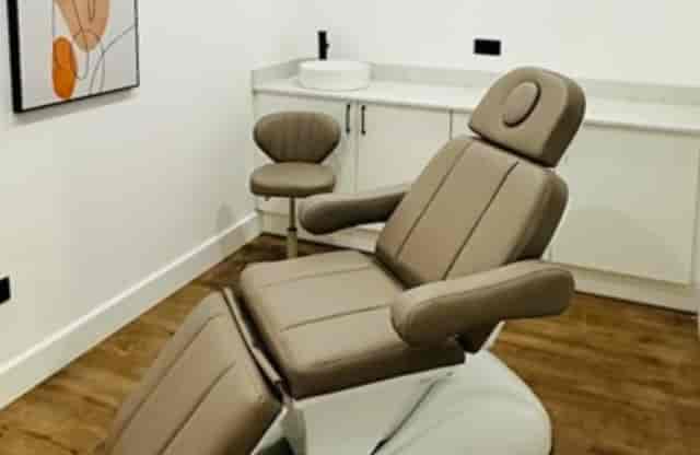 Clinical treatment room for wellness corporate offsites and spa breakout sessions.