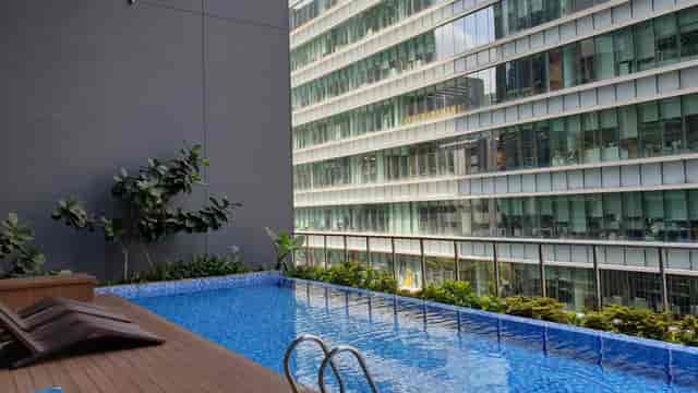 Sky Pavilion rooftop pool deck for corporate retreats and incentive travel networking.