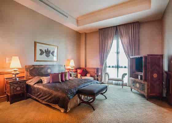 Luxury Rosewood Room in Raffles Town Club with traditional decor for VIP event room blocks.