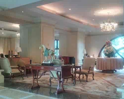 Classic theatre lounge at Raffles Town Club for VIP events and networking functions.