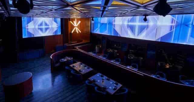 High House multi-level event space with tiered booth seating for upscale receptions and activations.