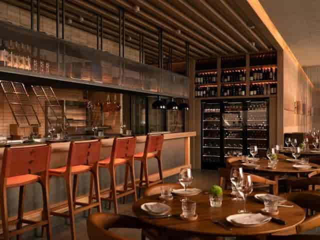 Private Dining Room at Bedrock for corporate receptions and elegant business dinners.