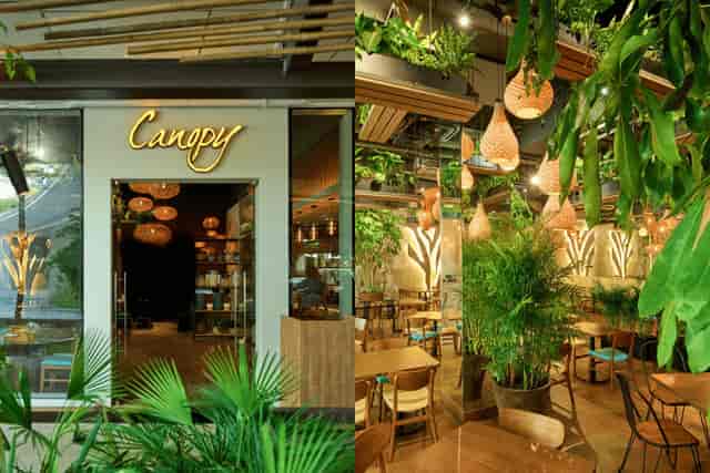 Biophilic restaurant in Hideaway, ideal for intimate corporate networking and professional events.