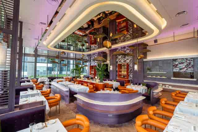 Private Room at Sospiri: Contemporary fine dining space for corporate dinners and VIP events.