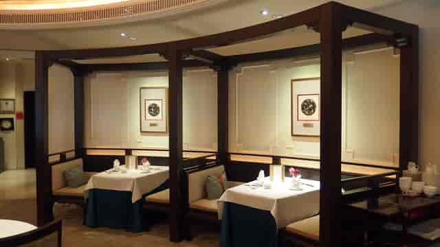 Semi-private dining room at Yan Ting for executive breakout lunches and intimate VIP events.