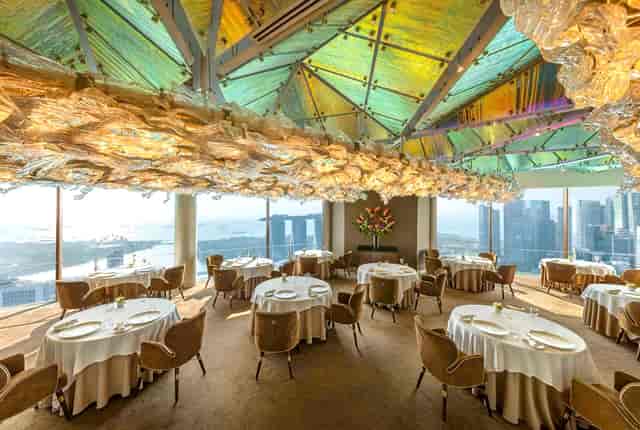 JAAN by Kirk Westaway restaurant featuring skyline views for luxury VIP dinners and incentive galas.