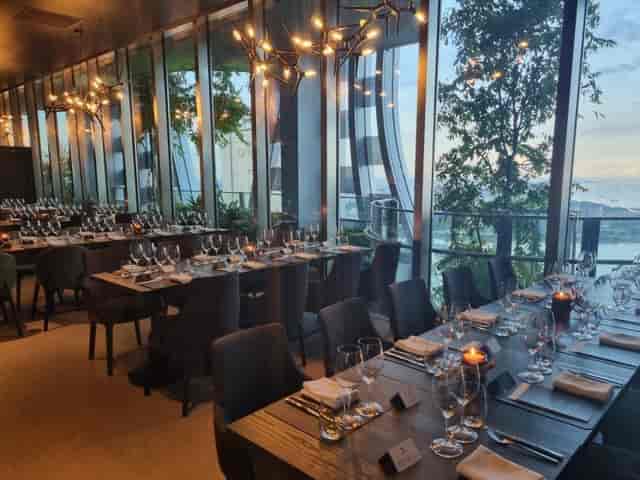 Kaarla luxury private dining room with floor-to-ceiling views for corporate and VIP events.