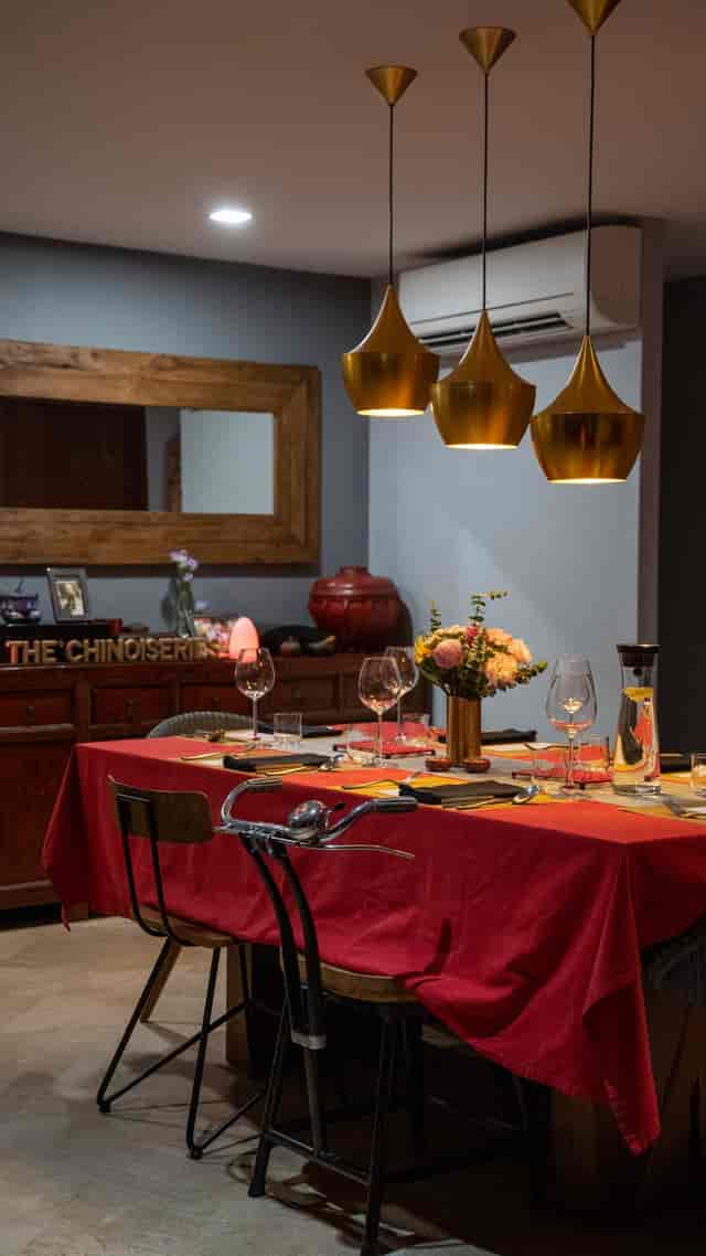 Private dining at The Chinoiseries with ambient lighting for VIP dinners and corporate offsites.