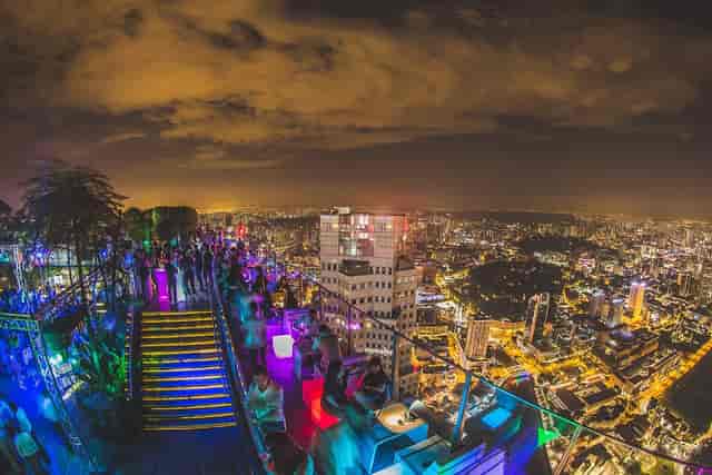 Alt Cafe and Bar rooftop skyline view for premium corporate networking events.