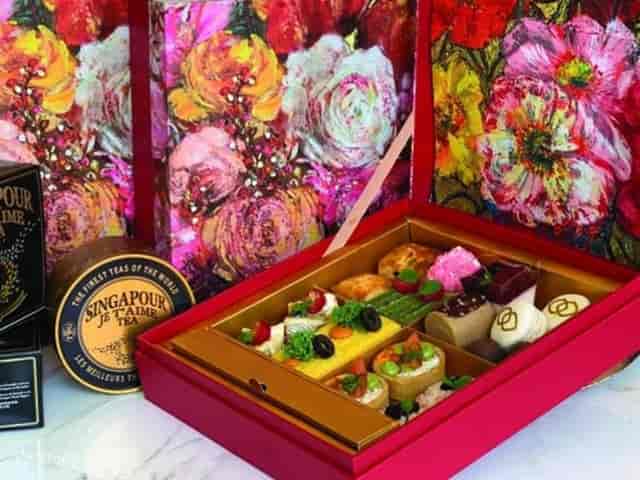 Luxury corporate gift hamper with gourmet assortment for executive events and conferences.