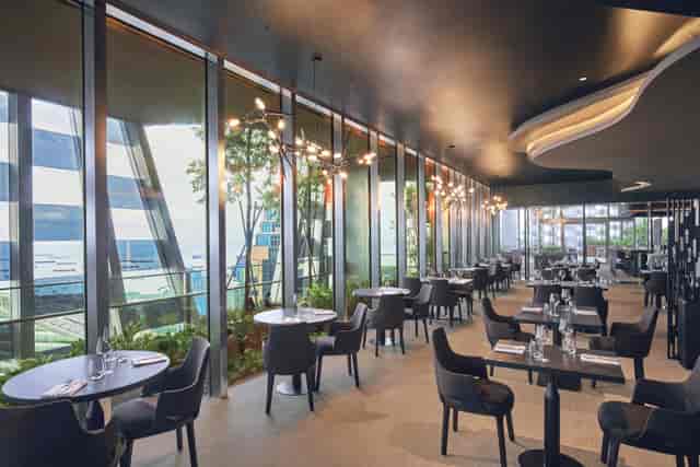 1-Arden Food Forest venue with floor-to-ceiling windows for corporate receptions and events.