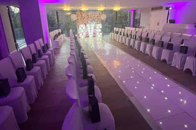 Elegant ballroom in Old Palace Chester, ideal for fashion shows and upscale events.