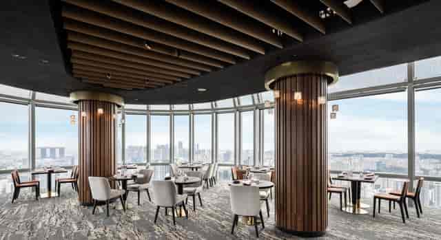 FIRE at 1-Atico circular dining venue for exclusive corporate dinner and networking events.