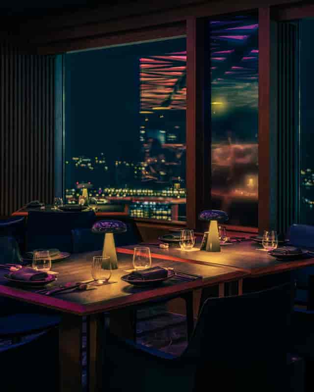 High Table at NOVA: Luxury city view venue for executive dinners and cocktail events.