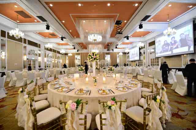 Elegant Grand Ballroom at InterContinental Singapore, perfect for weddings and corporate events.